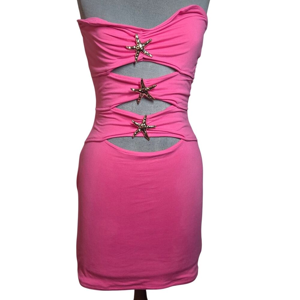 Pink Sleeveless Bodycon Mini Dress Size Large
